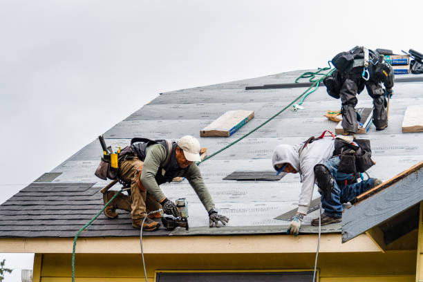 Professional Gutter Installation technician working in Valdese, NC